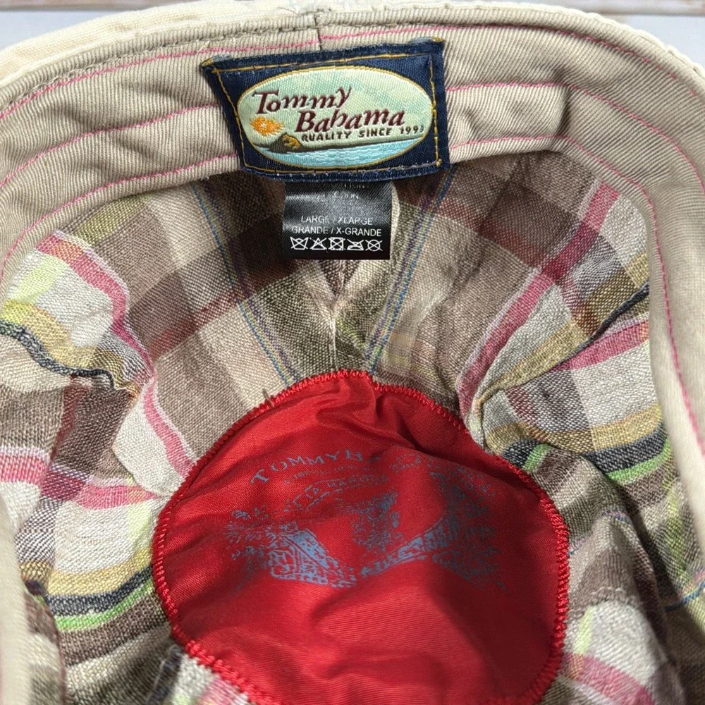 Tommy Bahama 100% Cotton Newsboy Hat Khaki L XL Used